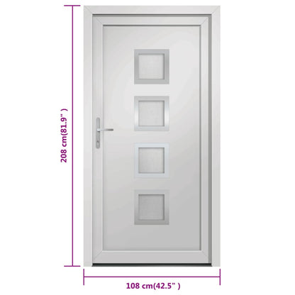 Voordeur 108x208 cm PVC wit