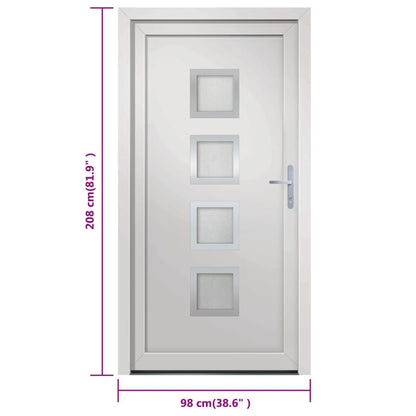 Voordeur 98x208 cm PVC wit