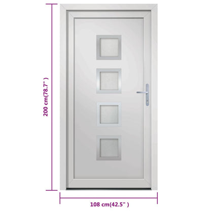 Voordeur 108x200 cm PVC wit