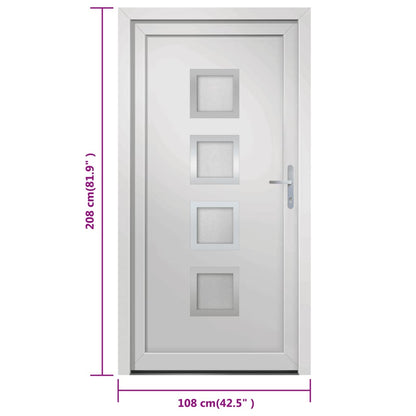 Voordeur 108x208 cm PVC wit