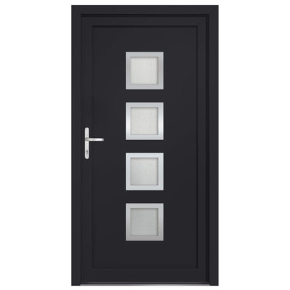 Voordeur 108x208 cm PVC antracietkleurig