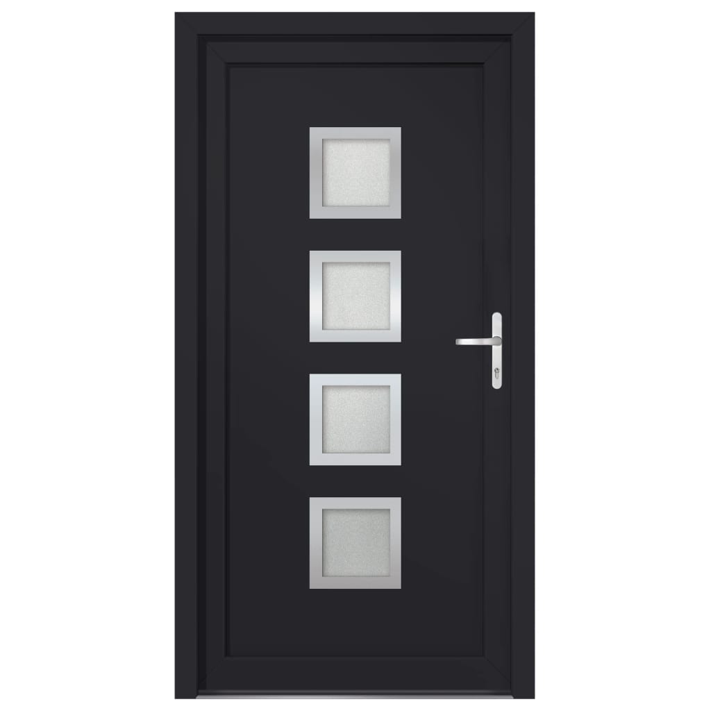 Voordeur 98x190 cm PVC antracietkleurig