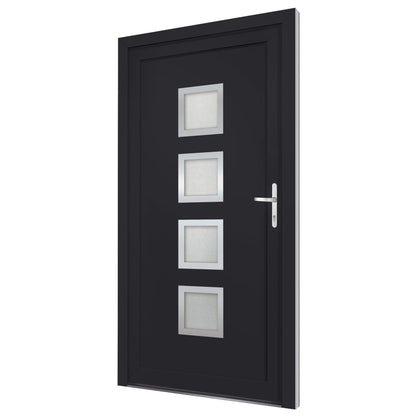 Voordeur 98x200 cm PVC antracietkleurig
