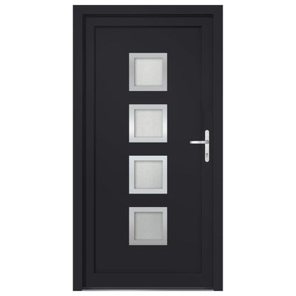 Voordeur 98x208 cm PVC antracietkleurig