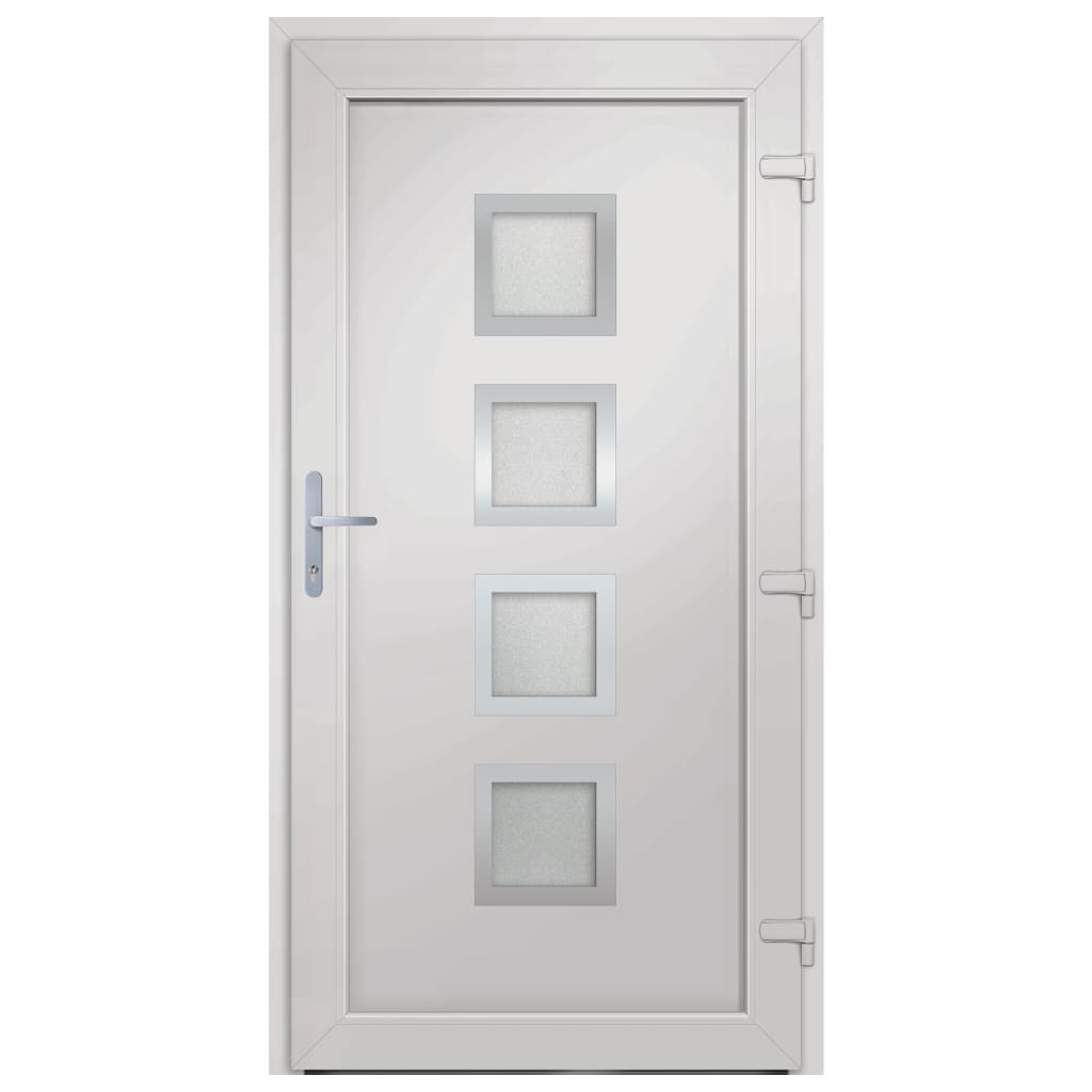 Voordeur 98x208 cm PVC antracietkleurig