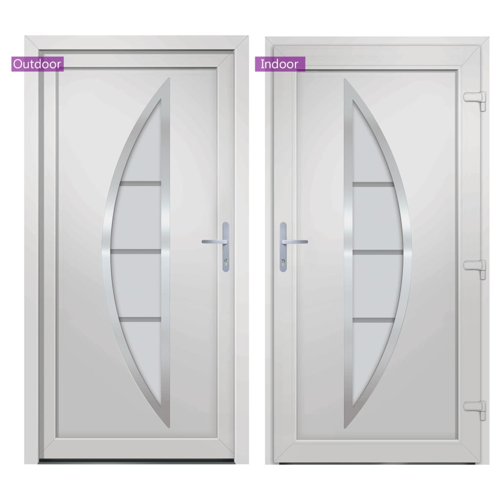 Voordeur 98x208 cm PVC wit