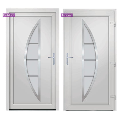 Voordeur 98x208 cm PVC wit