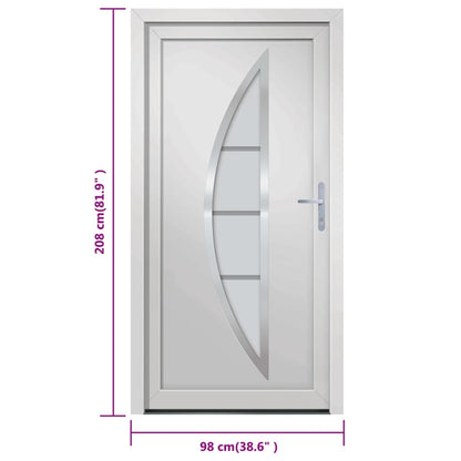 Voordeur 98x208 cm PVC wit