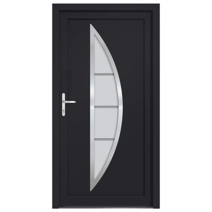 Voordeur 98x190 cm PVC antracietkleurig