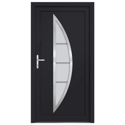 Voordeur 98x208 cm PVC antracietkleurig
