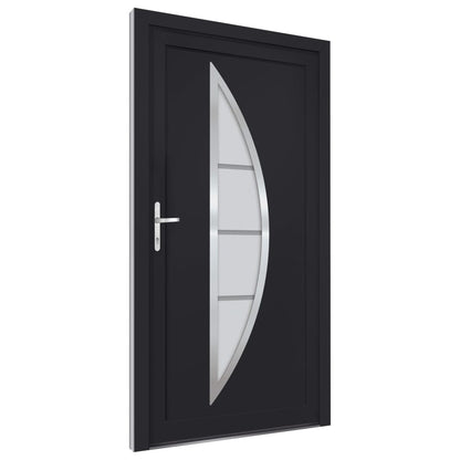 Voordeur 98x208 cm PVC antracietkleurig