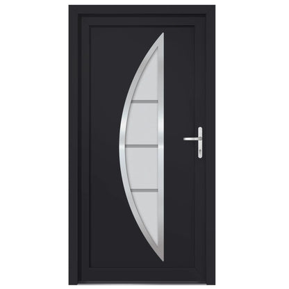 Voordeur 88x200 cm PVC antracietkleurig