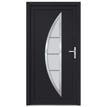 Voordeur 98x208 cm PVC antracietkleurig