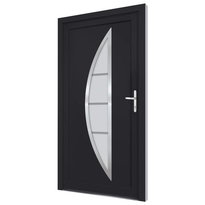 Voordeur 98x208 cm PVC antracietkleurig