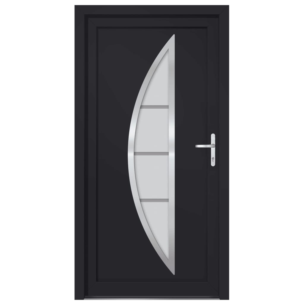 Voordeur 108x200 cm PVC antracietkleurig
