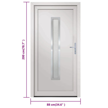 Voordeur 88x200 cm PVC wit