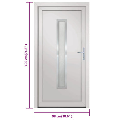 Voordeur 98x190 cm PVC wit