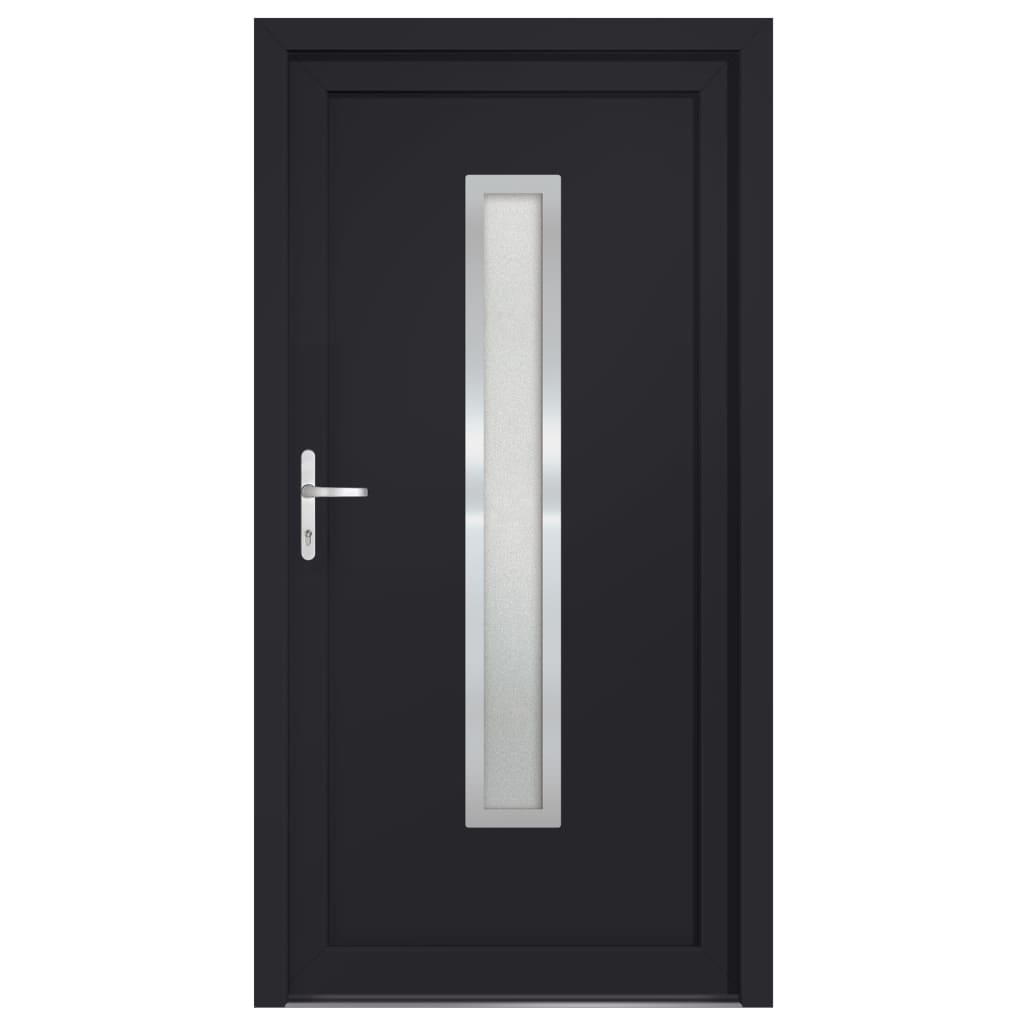 Voordeur 98x190 cm PVC antracietkleurig