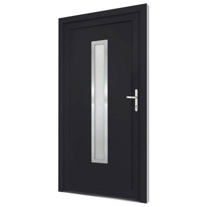 Voordeur 108x200 cm PVC antracietkleurig
