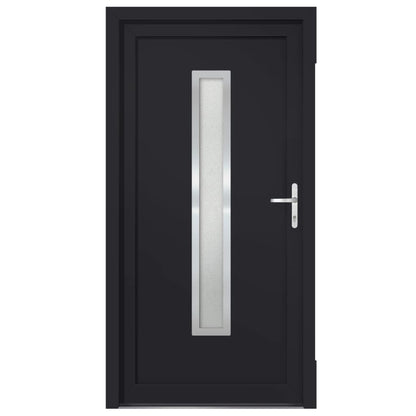 Voordeur 108x208 cm PVC antracietkleurig