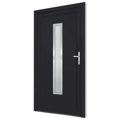 Voordeur 108x208 cm PVC antracietkleurig