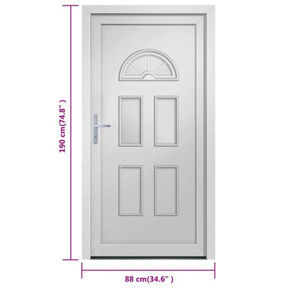 Voordeur 88x190 cm PVC wit
