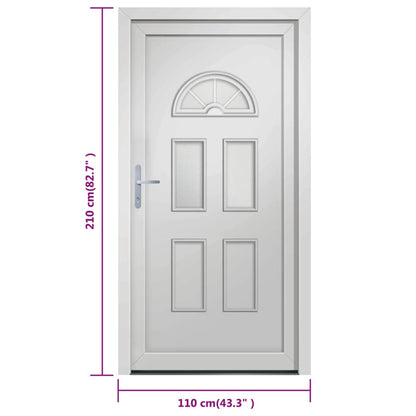 Voordeur 110x210 cm PVC wit