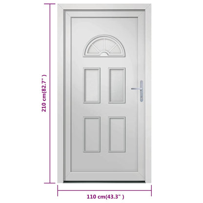 Voordeur 110x210 cm PVC wit