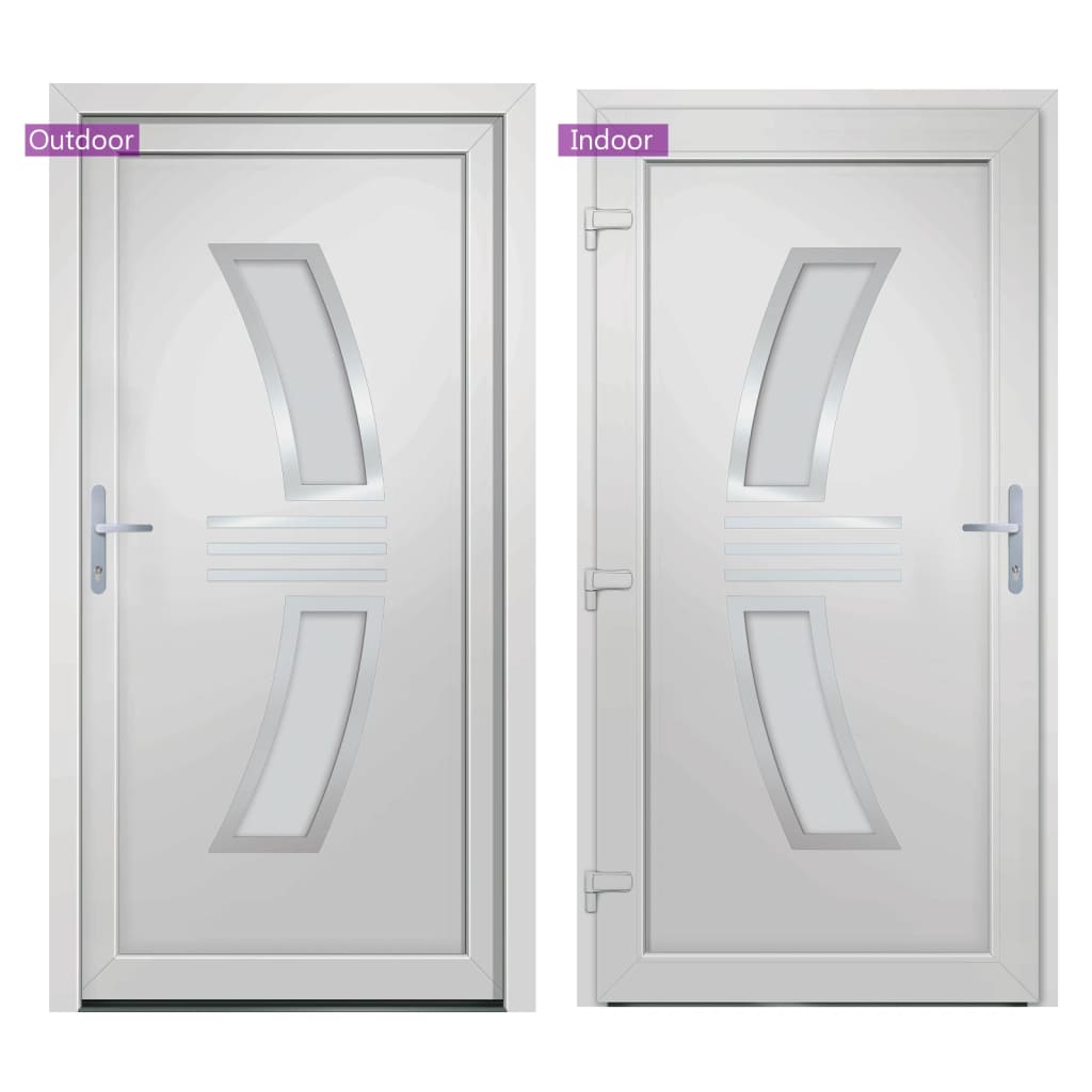 Voordeur 98x208 cm PVC wit
