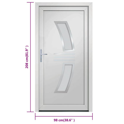 Voordeur 98x208 cm PVC wit