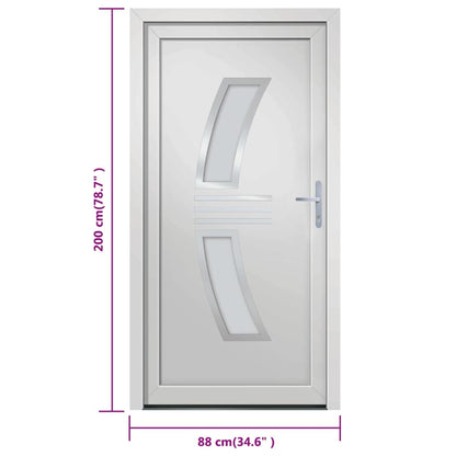 Voordeur 88x200 cm PVC wit