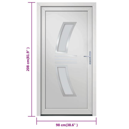 Voordeur 98x208 cm PVC wit