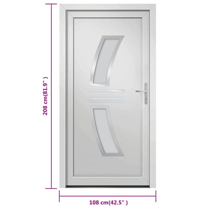 Voordeur 108x208 cm PVC wit