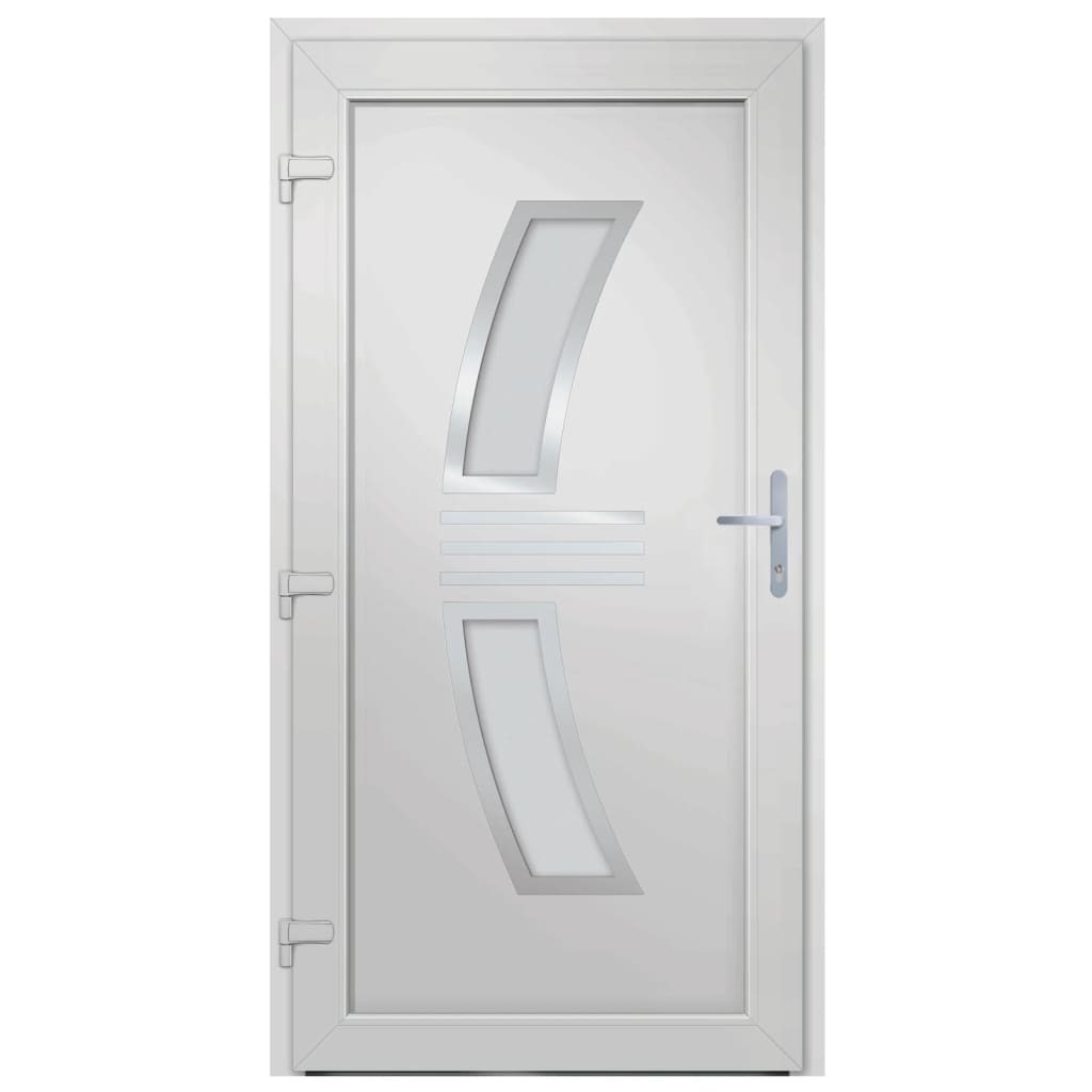 Voordeur 98x208 cm PVC antracietkleurig
