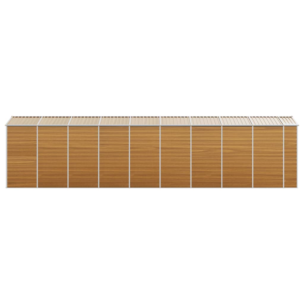 Tuinschuur 191x810x198 cm gegalvaniseerd staal lichtbruin