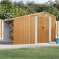 Tuinschuur 277x192,5x179 cm gegalvaniseerd staal lichtbruin