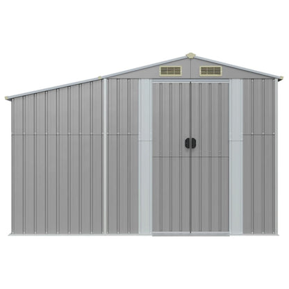 Tuinschuur 277x93x179 cm gegalvaniseerd staal grijs