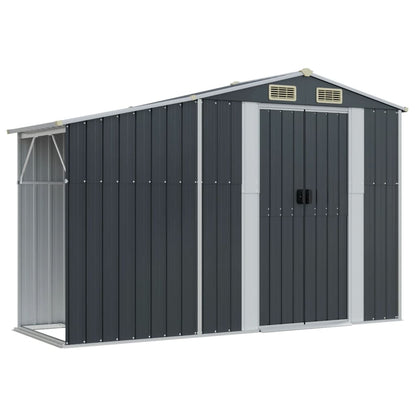 Tuinschuur 277x93x179 cm gegalvaniseerd staal antracietkleur