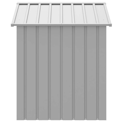 Hondenhok Met Dak 117X103X123 Cm Gegalvaniseerd Staal Lichtgrijs