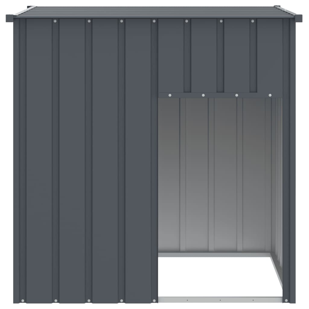 Hondenhok Met Dak 110X103X109 Cm Gegalvaniseerd Staal Antraciet