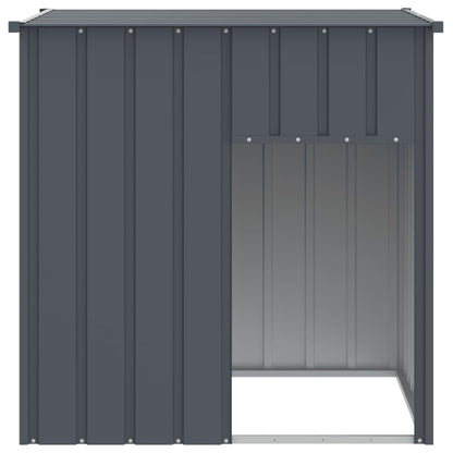 Hondenhok Met Dak 110X103X109 Cm Gegalvaniseerd Staal Antraciet