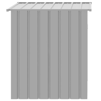 Hondenhok Met Dak 110X103X109 Cm Gegalvaniseerd Staal Grijs Lichtgrijs