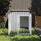 Hondenhok Met Dak Gegalvaniseerd Staal Grijs 110 x 201 x 110 cm Lichtgrijs
