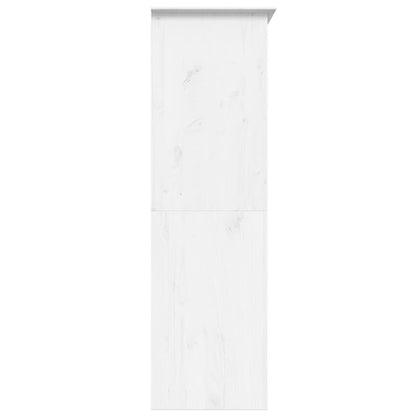 Kledingkast BODO 146x53,5x173 cm massief grenenhout wit