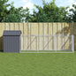 Hondenhok Met Dak Gegalvaniseerd Staal 117 x 405 x 123 cm Antraciet