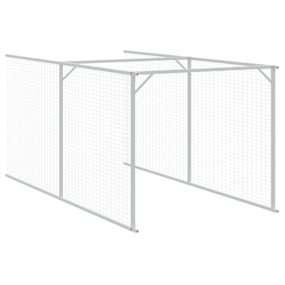 Hondenhok Met Dak Gegalvaniseerd Staal 117 x 813 x 123 cm Antraciet