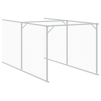 Hondenhok Met Dak Staal 117 x 1017 x 123 cm Lichtgrijs