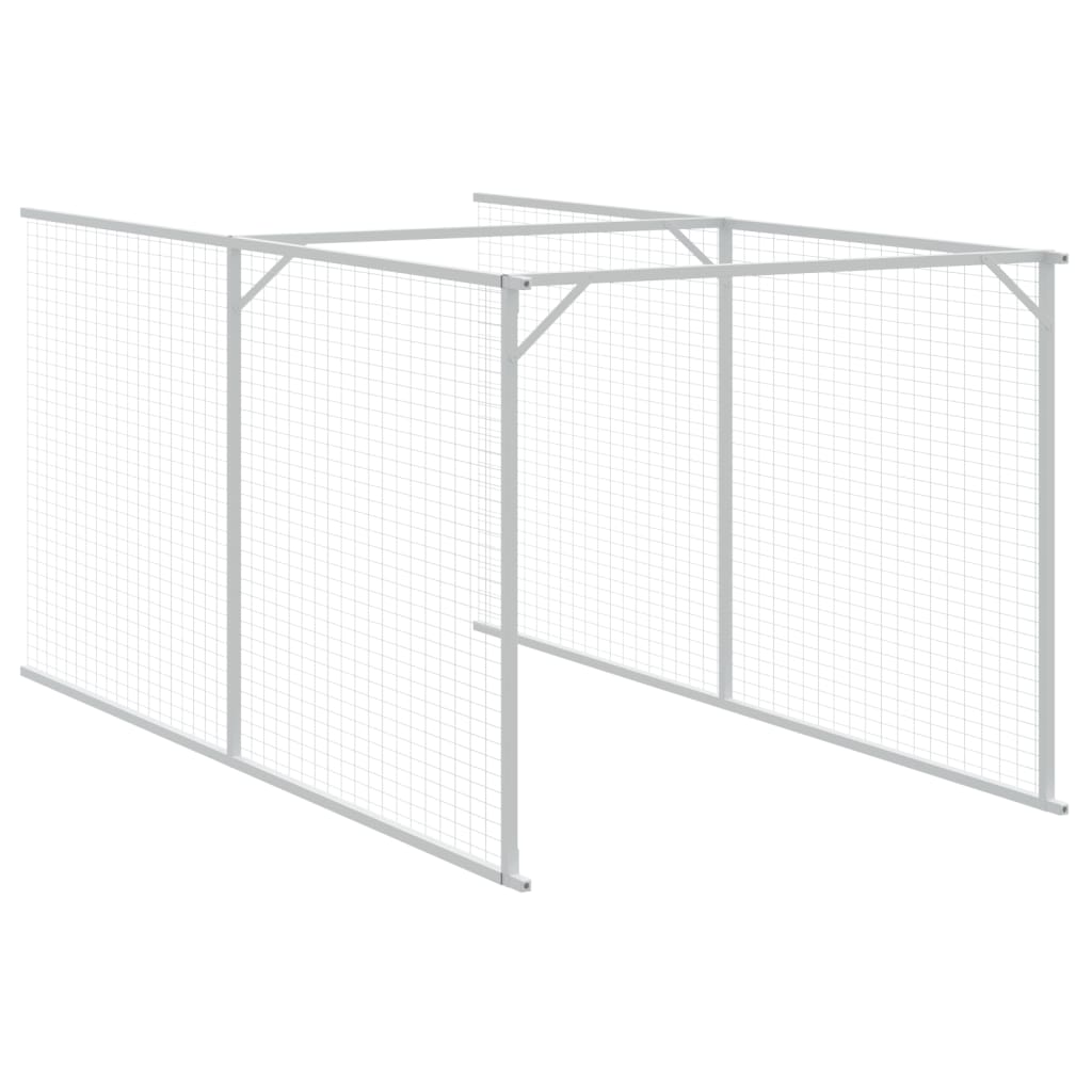 Hondenhok Met Ren Staal Kleurig 110 x 1017 x 110 cm Antraciet