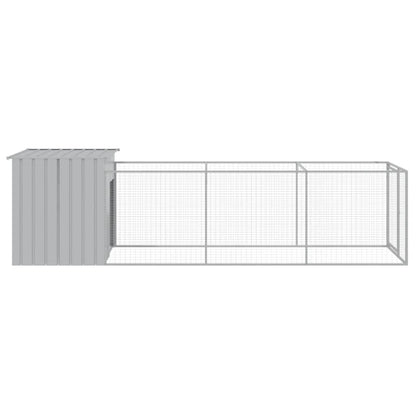 Hondenhok Met Ren Staal 110 x 405 x 110 cm Lichtgrijs