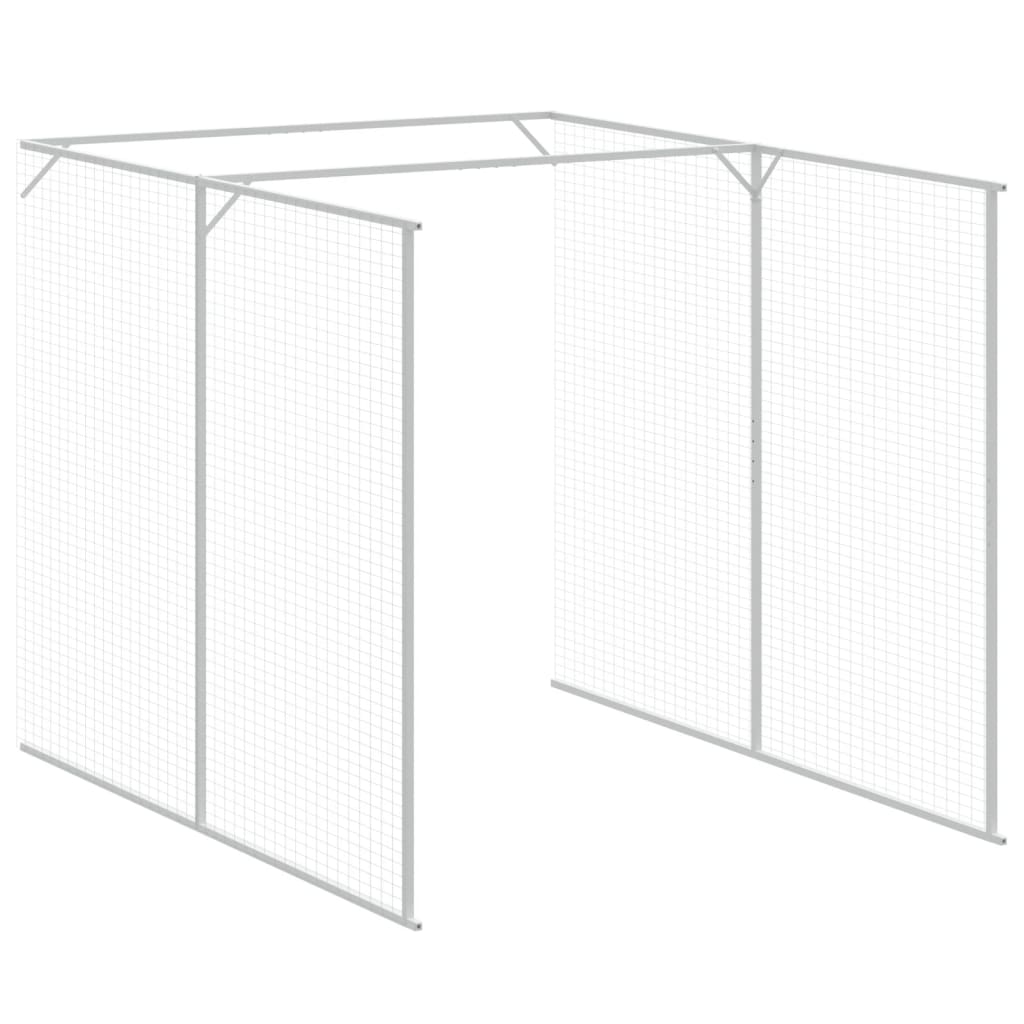 Hondenhok Met Ren Gegalvaniseerd Staal 165 x 455 x 181 cm Antraciet